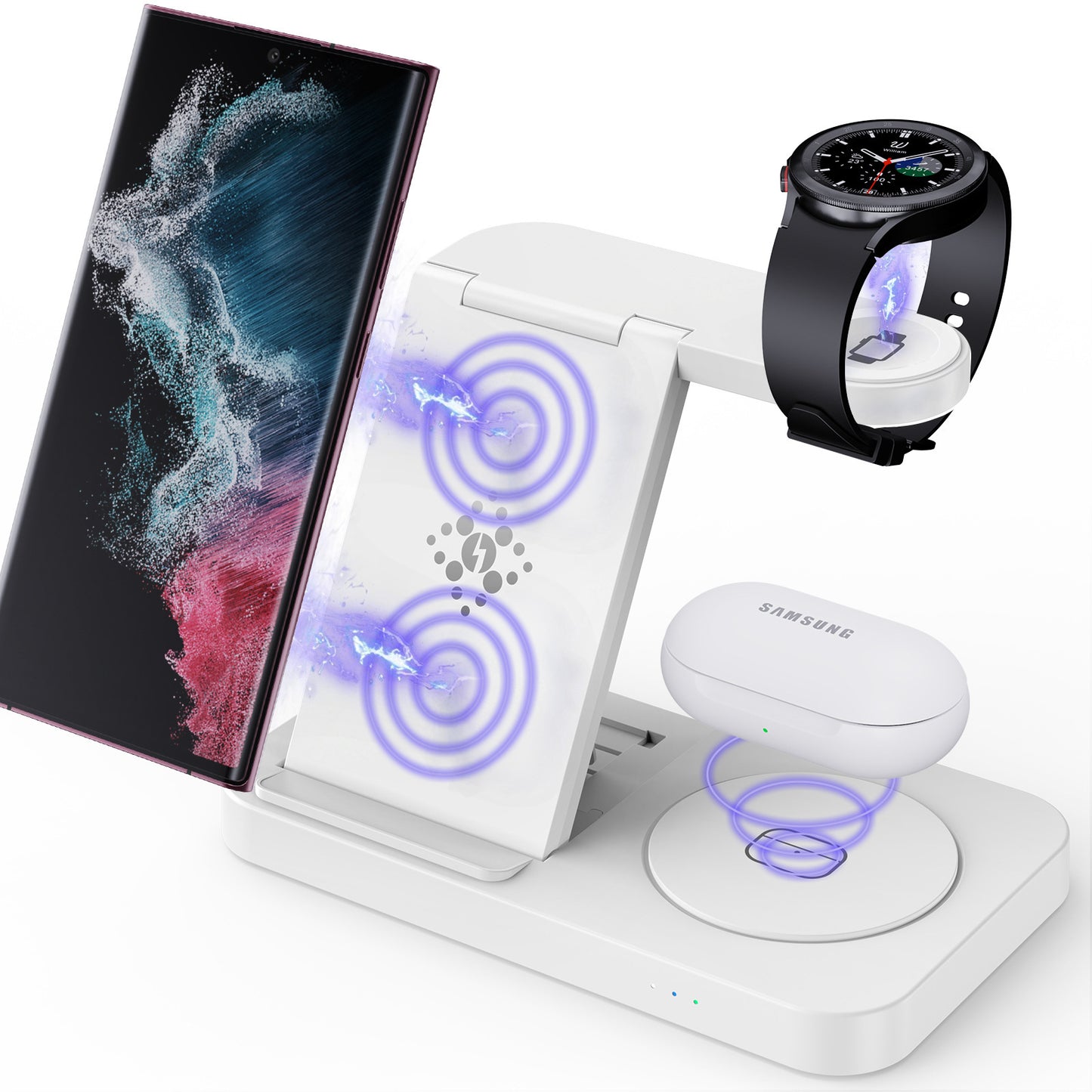 4 In 1 Foldable Fast Wireless Charging Station (Single)