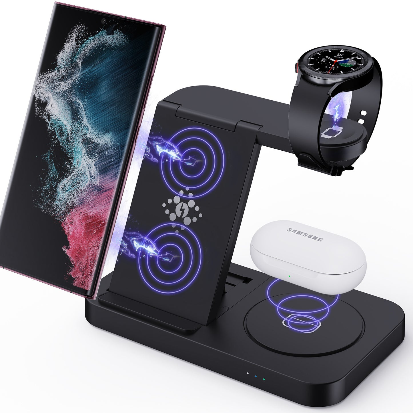 4 In 1 Foldable Fast Wireless Charging Station (Single)