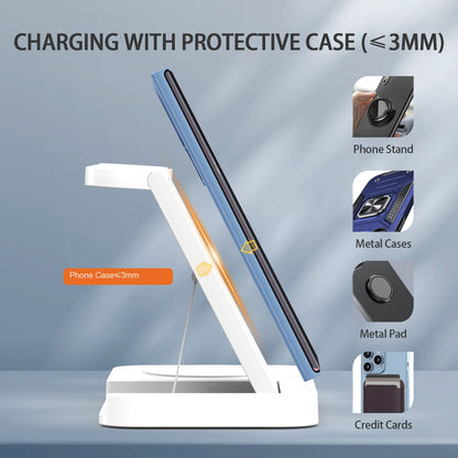 4 In 1 Foldable Fast Wireless Charging Station (Single)